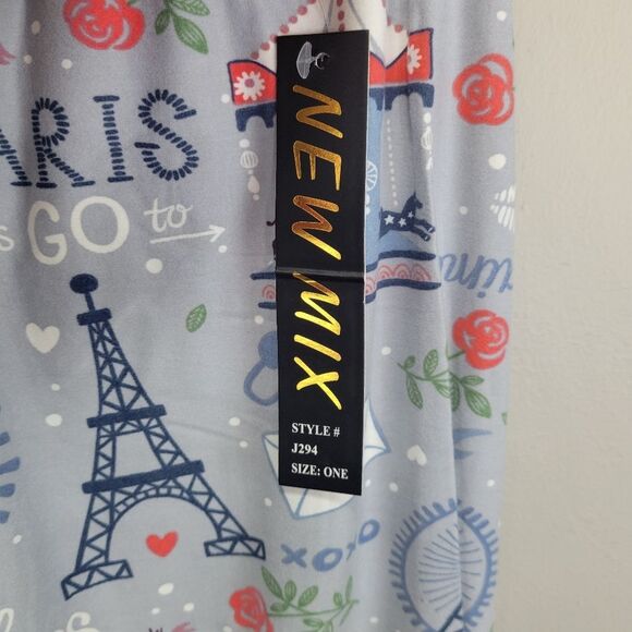 New Mix Paris Themed Leggings One Size Fits‎ All - Picture 5 of 6